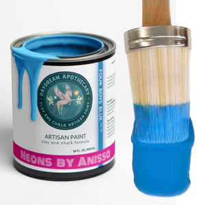 Neon Blue Chalk Paint and Clay Paint  - Four Boys Blue Neon Blue Chalk Paint and Clay Paint  - Four Boys Blue