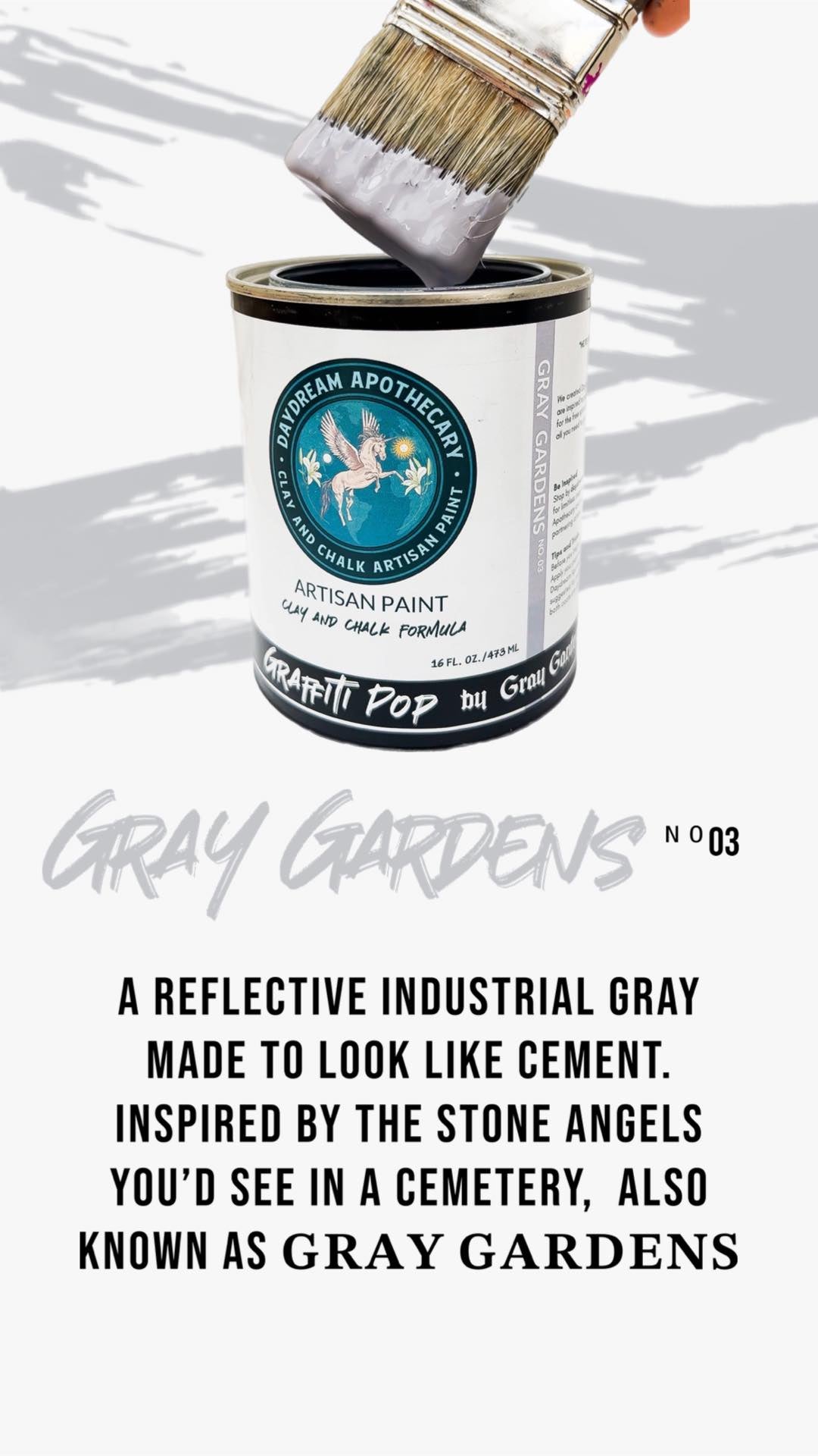 Graffiti Pop Gray Gardens Clay and Chalk Artisan Paint Daydream Apothecary