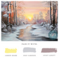 Decoupage Tissue Paper Winter Sunrise Landscape