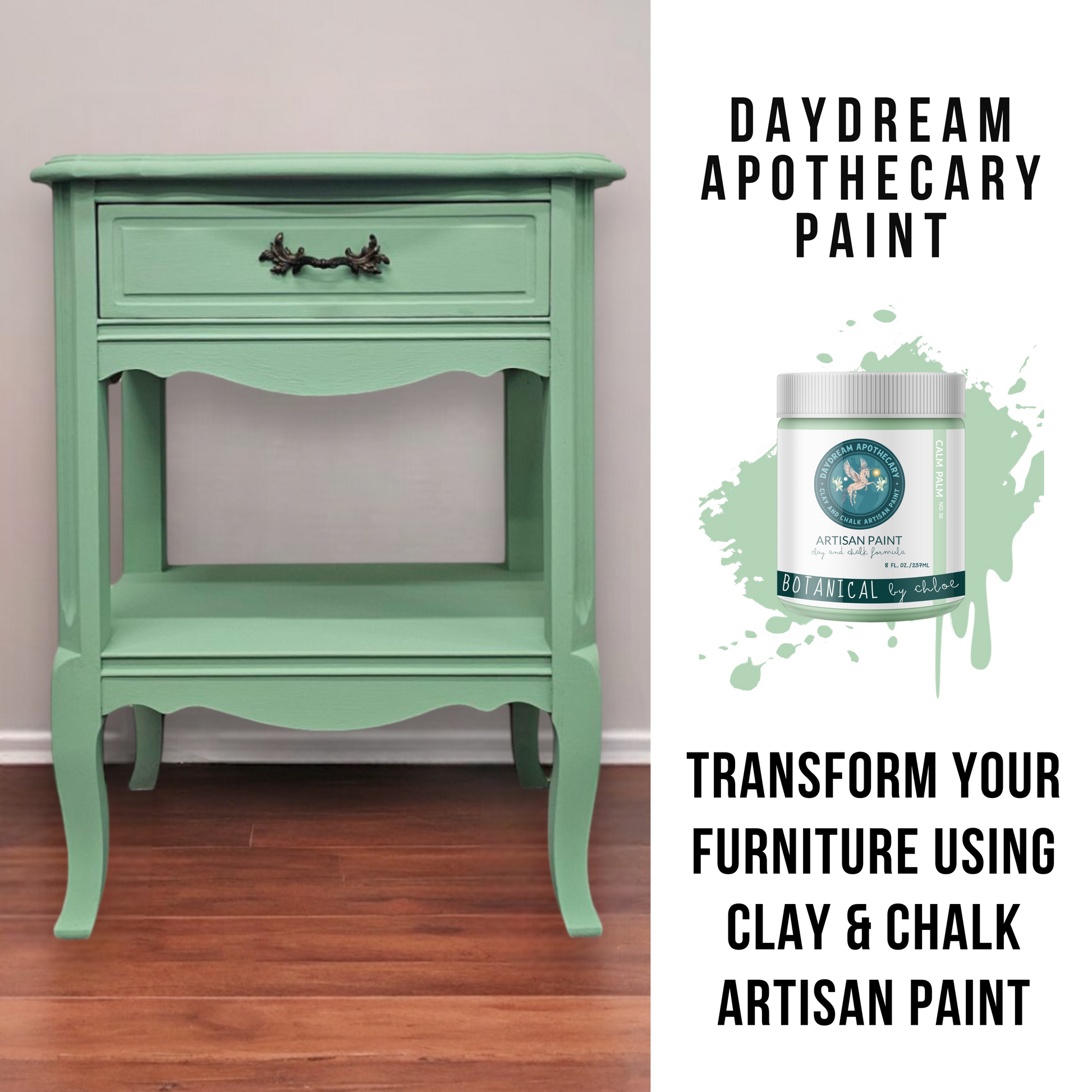 Creative Deco Herbal Green Chalk Paint For Furniture | 1L | Sage Green