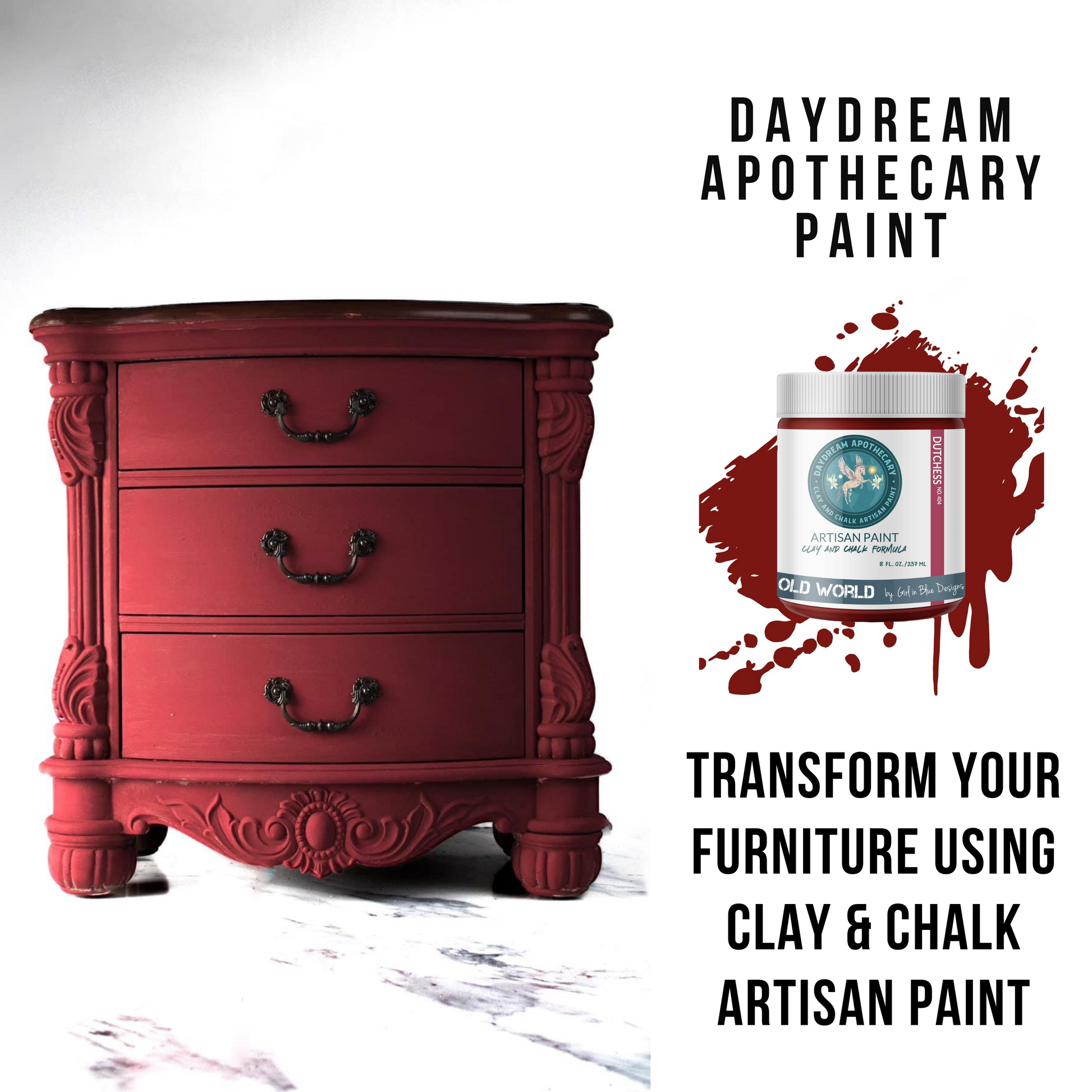 Artisan Burgundy Red Exterior Chalk & Clay Paints: Old World Finishes 16 oz. Pint Artisan Burgundy Red Exterior Chalk & Clay Paints: Old World Finishes 16 oz. Pint