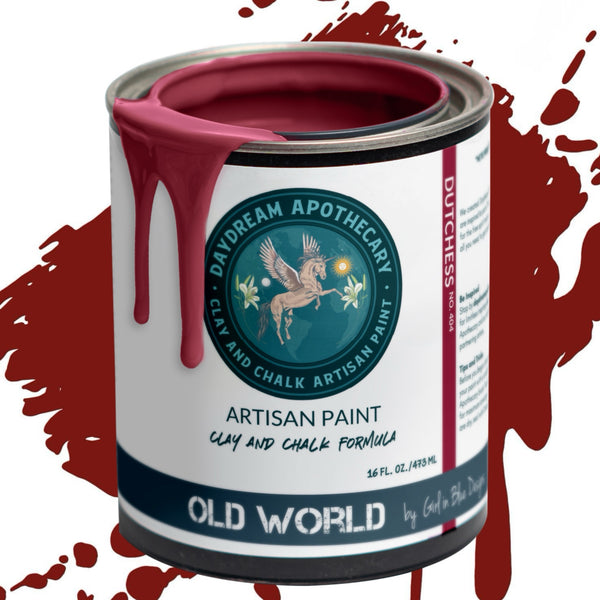 Old World - Dutchess  a Rich Burgundy Red  Clay and Chalk Paint