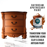 Burnt Orange,Brown Orange , Copper Brown  Clay and Chalk Paint Cara Cara