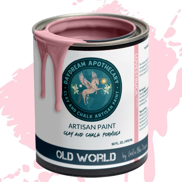 Old World Collection Soft Petal Pink,  Love Struck Clay and Chalk Paint