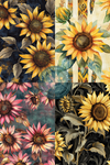 Decoupage Tissue Paper Sunflower Garden Set