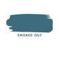 paint swatch of a smokey gray paint 