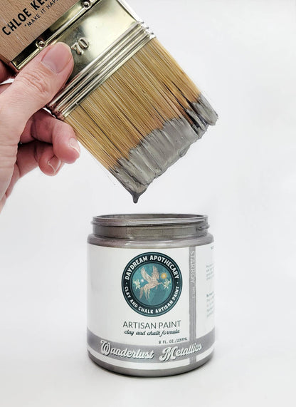 Metallic Silver Clay and Chalk Paint Starboy